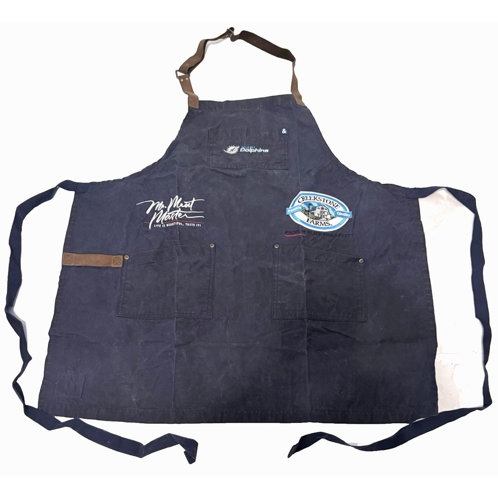 Hedley & Bennett WAX CANVAS & Leather Chef's Apron Professional Apron - Blue